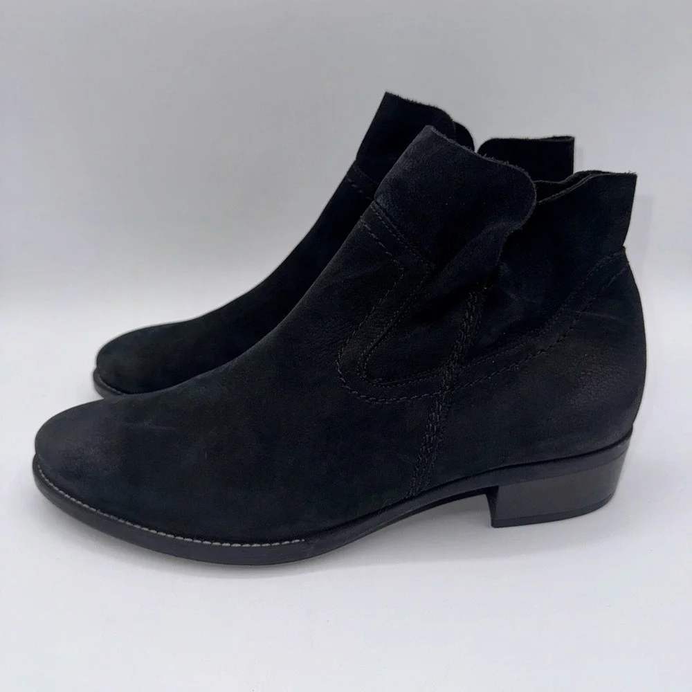 Paul Green Boston Boots‎ Womens Size 7.5 UK 5 Black Leather